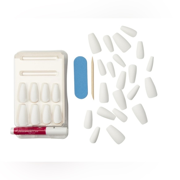 Kiss Gel Fantasy Long White Nails-Coffin Shape - Picture 4 of 5